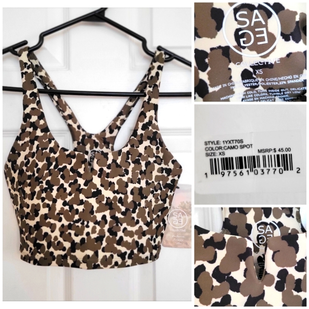 NWT Sage Collective Sports Bra Size XS